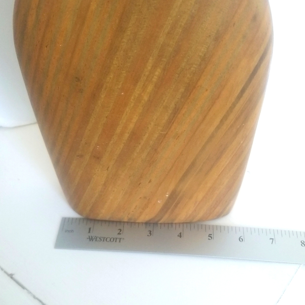 HANDMADE Heavy Wooden Tall Vase - Picture 9 of 9